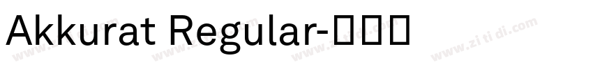 Akkurat Regular字体转换